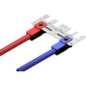 Henco wall box pers 1/2"FX16mm blauw/rood (2 paar)