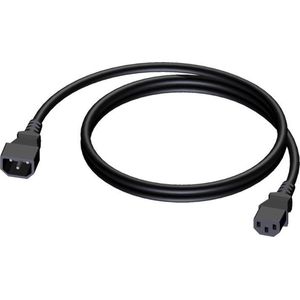 Procab CAB480 C13 - C14 stroomkabel voor UPS/PDU - 3x 1,5mm / zwart - 1 meter