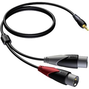 Procab Kabel Jack 3.5mm - XLR x2 1.5m zwart (CLA712/1.5)