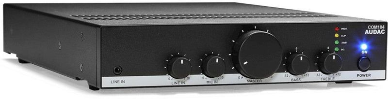 Audac COM104 Versterker - Mixer - 40W - 100V - Microfooningang