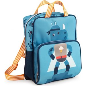 LILLIPUTIENS 84464 Party Batman Super Marius rugzak met lunchtas, wit, eenheidsmaat