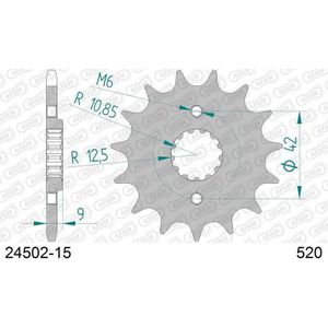 AFAM Standaard stalen tandwiel 24502 - 520