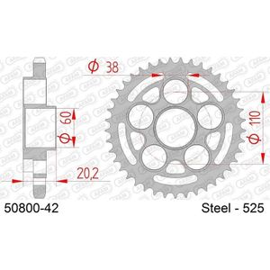 AFAM Standaard stalen kroon 50800 - 525