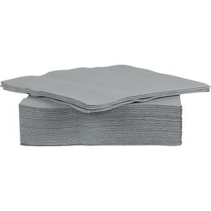 Servetten Luxe kwaliteit - zilvergrijs - 40x - 38 x 38 cm - Tafel decoratie - Papier - Feestservetten