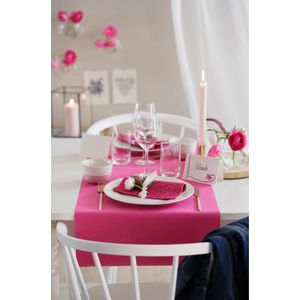 Cosy &amp; Trendy Tafelloper - papier - fuchsia roze - 480 x 40 cm