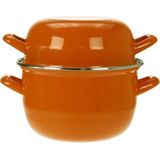Cosy&Trendy Mosselpan - Oranje - Ø 18 cm - Vaatwasbestendig