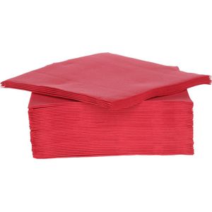 Cosy & Trendy Servetten - Rood - Papier - Luxe Kwaliteit - 40x38 cm