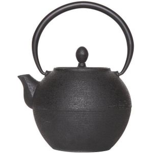Theepotten 2L 201 roestvrij staal theepot met zeefinzet, geschikt voor inductiekookplaat (60 oz) met theezeefgreep (zilver