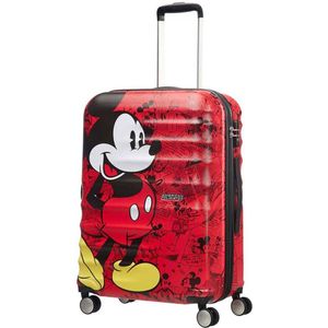 American Tourister Wavebreaker Disney 4-wielige trolley 67 cm mickey cosmics red