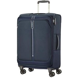 Samsonite Popsoda - Spinner, donkerblauw, Spinner M erweiterbar (66 cm - 73.5 L), bagage koffer