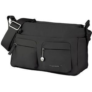 Samsonite Dames Move 3.0 Schoudertas met 1 voorvak Messenger-Bags (1 stuk), zwart (zwart), Schultertasche mit 2 Fronttaschen (28 cm), Messenger Bags