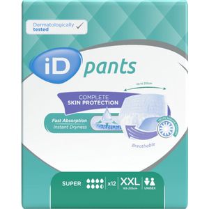 ID - Pants Super - Incontinentiebroekje - 1 pak van 12 stuks - Voor Zeer Zware Incontinentie