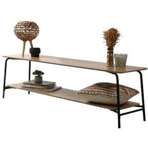 Urban Living - TV-meubel met 2 niveau's - Dressoir - Metaal/Hout - 150x40x43,5cm - Zwart