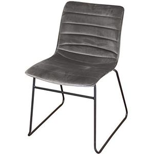 Urban living Brooklyn stoel, polyurethaan en metaal, grijs, 55 x 45 x 47/78 cm