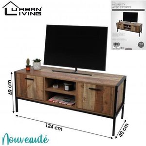 Tv kast met 2 deuren 124x40xH49cm