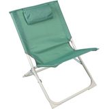 Sunnydays Havana camping/strand stoel - aluminium - inklapbaar - groen - L49 x B62 x H61 cm