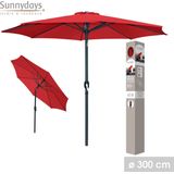 PARASOL DIAM 300CM RECLINBARE VLOEK MET ALUMINIUM MAST EN STALEN