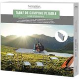 Sunnydays camping tafel/krukjes - opvouwbaar - grijs - L120 x B60 x H67 cm - Bijzettafels