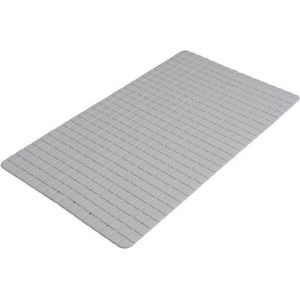 Urban Living Badkamer/douche anti slip mat - rubber - voor op de vloer - steengrijs - 39 x 69 cm