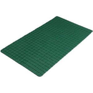 Badkamer/douche anti slip mat - rubber - voor op de vloer - donkergroen - 39 x 69 cm