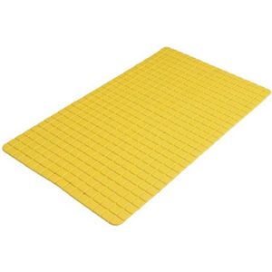 Urban Living Badkamer/douche anti slip mat - rubber - voor op de vloer - okergeel - 39 x 69 cm