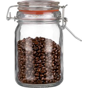 Urban Living Weckpot/inmaakpot - 250 ml - glas - met beugelsluiting - D7 x H12 cm