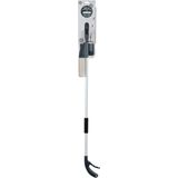 Urban Living Schoonmaak/dweil vloermop met telescoopsteel - uitschuifbaar 85 tot 120 cm - wit/blauw