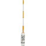 Urban Living Schoonmaak/dweil vloermop met telescoopsteel - uitschuifbaar 85 tot 125 cm - wit/geel