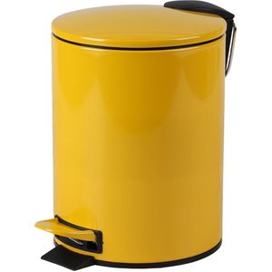 Urban Living - Toulon - Pedaalemmer - Geel - 3 Liter - Metaal - Soft-Close