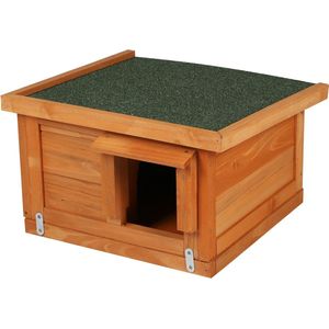 Sunnydays Houten egelhuis - schuil huisje - hout - L36 x B24 x H40 cm - Dieren/Tuin/Buiten