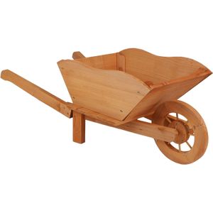 Urban Living Plantenbak - kruiwagen - hout - 73 x 31 x 28 cm - bloembak