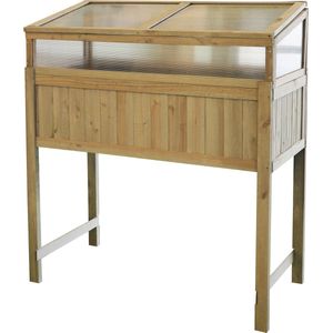 Houten Kweekkas / Moestuin Kruiden Tafel op poten - 120x54x120 cm
