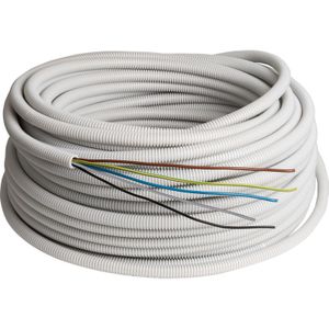 Precaflex - Voorbedrade Flexbuis - 20 mm - 50 m - Met Vijf VD Draden van 2,5 mm²