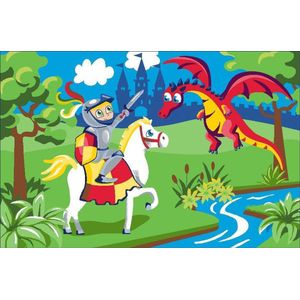 Tapijt - Knight - 80 x 120 cm - Met Anti-slip Gelfoam