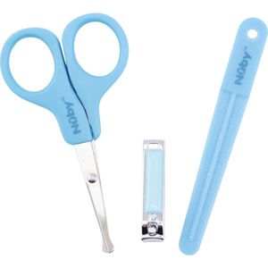 Nûby - Manicureset voor baby's - Nagelverzorgingsset - Blauw - 0m+