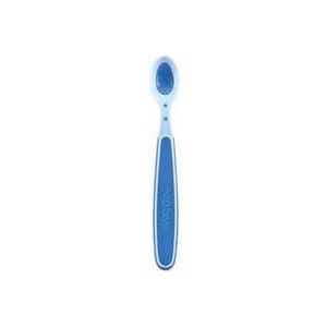 Nûby - Zachte en warmtegevoelige lepeltjes voor baby - Blauw - 3 stuks - 3+ maanden