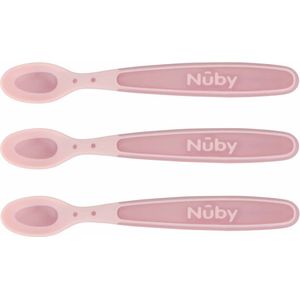 Nûby - Lepeltjes - Roze - 3 Stuks - Warmtegevoelig