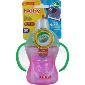 SwirlTM drinkbeker, lekvrij, 240 ml, roze, 6 m