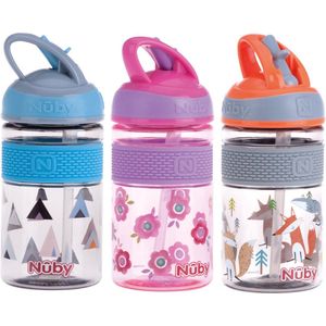 Nuby - 2-in-1 Beker Tuit Hard - Assorti - 360ml - Geschikt Voor Kinderen Vanaf 3 Jaar