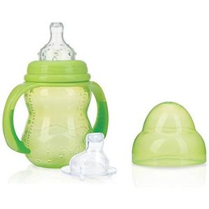 Nûby - Trainingsfles – 240 ml – groen – 0 m