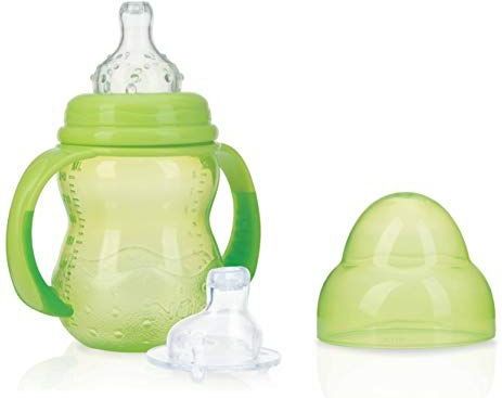 Nûby - Trainingsfles – 240 ml – groen – 0 m