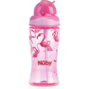 Nûby Flip-It drinkbeker uit Tritan™ Roze Flamingo - 360ml - 3jaar+