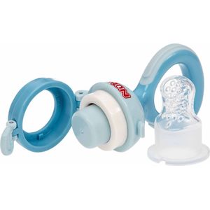 Nûby Sabbelzakje Nibbler Siliconen Blauw 6mnd+
