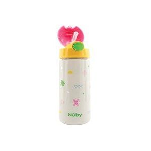 Nuby - Drinkbeker Surf - Roze - Siliconen - Hygiënische Flip Cover