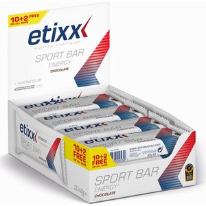 Etixx - Energy Sport Bar - Sportreep - Chocolade - Vegan - 12X40 gram