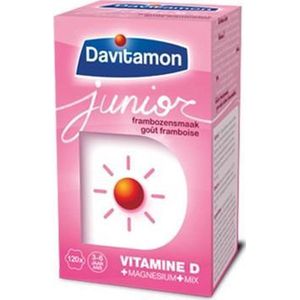 Davitamon Junior Framboos 120 Kauwtabletten