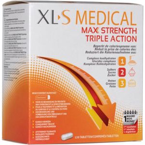 XLS Medical® Max Strength ondersteunt je dieet en helpt af te vallen – 120 Tabs