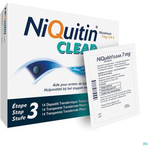 NiQuitin - Clear Patch - Nicotinepleister - 7mg - 14 stuks
