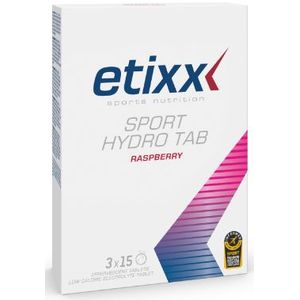 Etixx - Sport Hydro Tabs - Sportdrank - Framboos - 3X15 Tabletten - Caloriearm