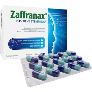 Zaffranax 90 capsules- emotioneel, stress, vermoeidheid